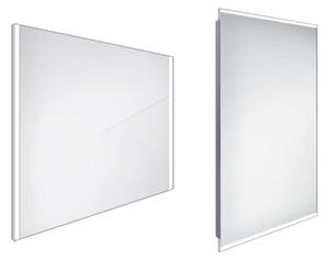 Nimco Specchi - Specchio con illuminazione LED, 800x700 mm, alluminio ZP 11003