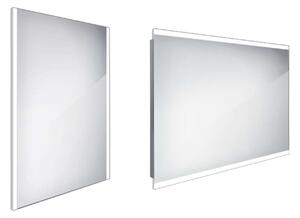 Nimco Specchi - Specchio con illuminazione LED, 600x800 mm, quadrato, alluminio ZP 11002
