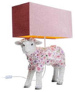 KARE Animal Flower Sheep da tavolo paralume rosé
