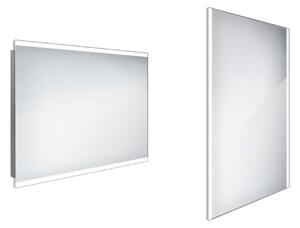 Nimco Specchi - Specchio da bagno a LED 1000 x 700 mm, quadrato, alluminio ZP 12004