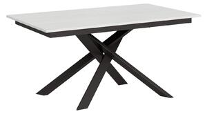 Tavolo da Pranzo Ganty Itamoby stesso colore del piano 90x160 Allungato 220 in Nobilitato e Ferro - Bianco Frassinato