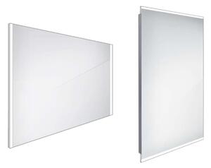 Nimco Specchi - Specchio da bagno a LED 900 x 700 mm, quadrato, alluminio ZP 11019