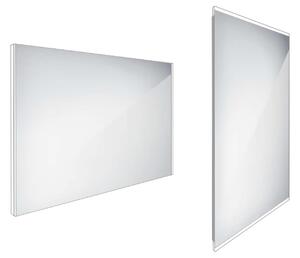 Nimco Specchi - Specchio con illuminazione LED, 1000x700 mm, alluminio ZP 9004