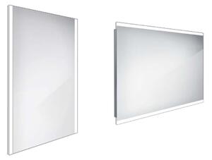 Nimco Specchi - Specchio da bagno a LED 500 x 700 mm, quadrato, alluminio ZP 11001
