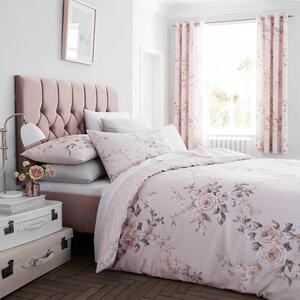 Biancheria da letto rosa con motivo floreale , 135 x 200 cm Canterbury - Catherine Lansfield