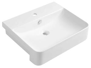 Sapho Isvea Sott Aqua - Lavabo 590x490 mm, con 1 foro per rubinetto, bianco 10SQ51058