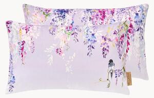 Copricuscino reversibile in velluto di cotone Purple Rain