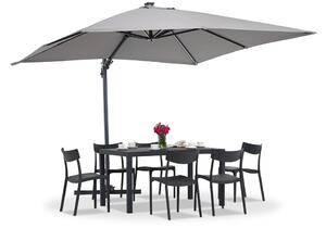 Ombrellone Merano con illuminazione LED 3x3m Garden Point antracite