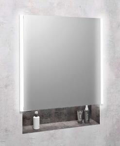 Sapho Integra - Armadio a specchio da incasso con illuminazione LED, 652x700 mm, specchio/titanio alu IN065