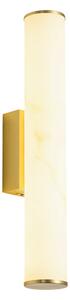 Lampada da parete Japandi in ottone e alabastro con LED dimmerabile a 3 fasi - Josephine