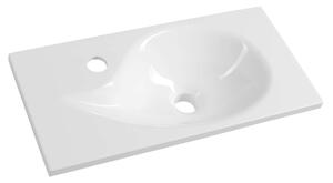 Sapho Lavabi - Lavabo Aqua, 505x250 mm, senza sfioratore, foro per rubinetto a sinistra, bianco 10053