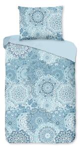 Lenzuola in cotone blu per letto matrimoniale, 200 x 220 cm Mandala - Bonami Selection