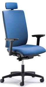 Sedia operativa SYSTEM base nylon con braccioli regolabili 3D ecopelle