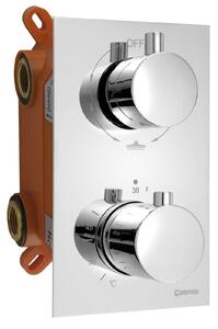 Sapho Kimura - Miscelatore termostatico per doccia con involucro da incasso, per 3 apparecchi, cromo KU383