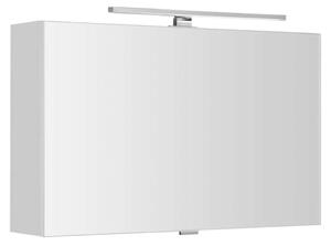 Sapho Cloe - Armadio a specchio con illuminazione LED, 800x500x180 mm, bianco CE080-0030