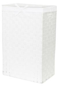 Cesto da bucato bianco con coperchio Cesto da bucato in lino, altezza 60 cm - Compactor