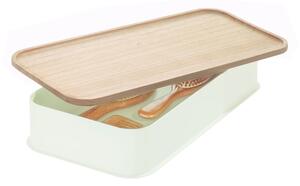 Scatola bianca con coperchio in legno di paulownia , 21,3 x 43 cm Eco - iDesign