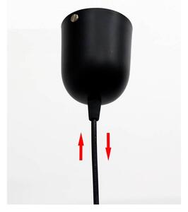 Lampada a sospensione nera con paralume in vetro ø 10 cm Felis - Candellux Lighting