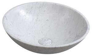 Sapho Blok - Lavabo, diametro 420 mm, senza troppopieno, carrara 2401-42