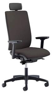 Sedia operativa SYSTEM base nylon con braccioli regolabili 3D ecopelle