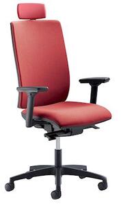 Sedia operativa SYSTEM base nylon con braccioli regolabili 3D ecopelle