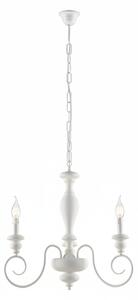 Lampadario Shabby Chic Cascina Bianco 3 Luci E14