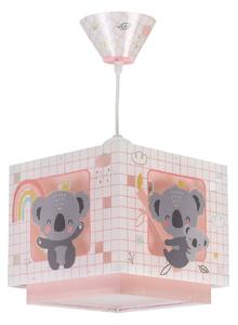 Lampada a sospensione bimbi Koala, 1 luce, rosa
