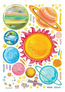 Set di adesivi murali sul sistema solare - Ambiance