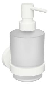 Sapho X-Round - Distributore di sapone con supporto, vetro smerigliato/bianco XR103W