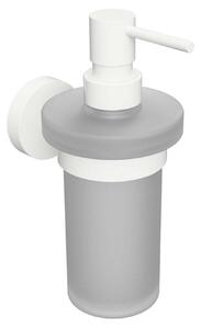 Sapho X-Round - Distributore di sapone con supporto, vetro smerigliato/bianco XR101W