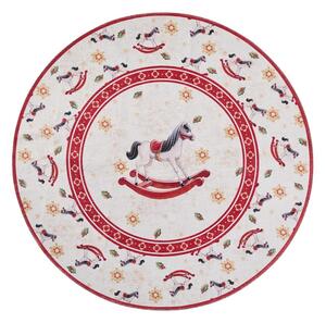 Tappeto rotondo rosso a tema natalizio ø 160 cm Toy's Delight Rocking Horse – Villeroy&Boch