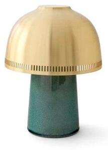 &Tradition - Raku Portatile SH8 Lampada da Tavolo Blu Verde/Ottone