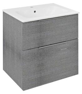 Sapho Cirasa - Mobile lavabo, 59x64x46 cm, 2 cassetti, rovere argento CR601-1111