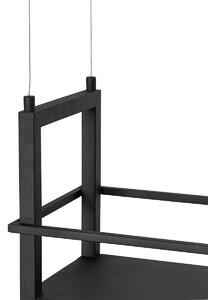 Lampada a sospensione nera con rack incluso LED dimmerabile in 3 fasi - Cage Rack