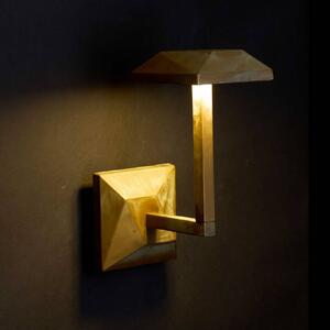 Moretti Luce Applique da esterni LED Aura Edge, altezza 24 cm, ottone anticato Edge, Bronzo / Ottone antico, Ottone, Campagna / Rustiche