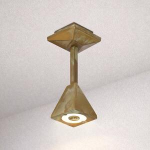 Moretti Luce Plafoniera LED da esterno Silva Edge, altezza 26 cm, ottone anticato Edge, Bronzo / Ottone antico, Ottone, Campagna / Rustiche, Plafoniera