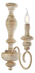 Applique Shabby Chic Cascina Bianco Tortora Vintage 1 Luce E14