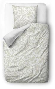 Biancheria da letto singola in cotone sateen bianco e grigio chiaro 140x200 cm Freezing - Butter Kings