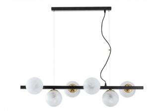 Lampadario Contemporaneo Adrian Metallo Nero Bronzo 6 Luci E14