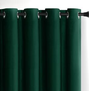 Tenda parzialmente oscurante verde scuro in velluto 140x245 cm Eyelets – Restilo