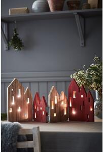 Decorazione luminosa con motivo natalizio in colore rosso-naturale View - Markslöjd