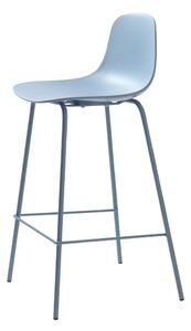 Sgabello da bar azzurro in plastica (altezza della seduta 67,5 cm) Whitby – Unique Furniture