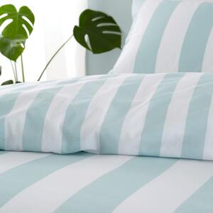 Biancheria da letto singola blu e bianca 135x200 cm Cove Stripe - Catherine Lansfield