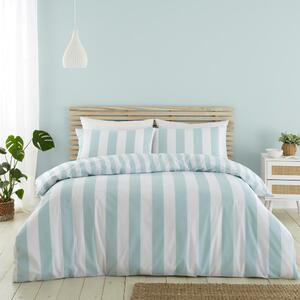 Biancheria da letto blu e bianca per letto matrimoniale 200x200 cm Cove Stripe - Catherine Lansfield