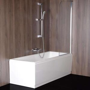Polysan Spera - Schermo per vasca da bagno 650x1500 mm, alluminio lucido/vetro trasparente BS-65