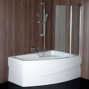 Polysan Tarus - Schermo per vasca da bagno 960x1400 mm, vetro trasparente BS-96