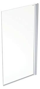 Geberit GEO - Schermo 80x150 cm per vasca da bagno, color argento/vetro trasparente 560.118.00.2