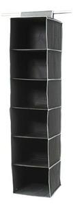Compactor Organizzazione dell'armadio - Organizer pensile 30x30x128 cm, 6 scomparti, nero RAN6275