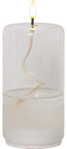 Candela LED bianca in vetro Flamme Float, altezza 17,5 cm Flamme Dot - Star Trading