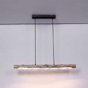 Globo Lampada LED sosp Felicitas di legno, lunga 100 cm